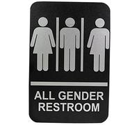 Sosoport Plaque de Toilette avec Braille Autocollante Abs Signalisation pour Porte de Wc Mixte Compatible Décor et Moderne Indication Accessible pour Aveugles