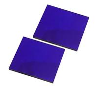 Sosoport Plaque de Verre Bleu Cobalt 2 Pcs 10x10 Cm pour Expériences Scientifiques, Filtre Optique pour Test de Flamme en Laboratoire de Chimie, Accessoire Pédagogique pour