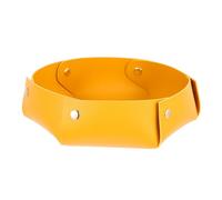 Sosoport Plateau à Dés Portable en PU, Pliable, pour Rangement de Table | Coins à Pression, Structure Épaissie, Jaune, Organisation Rapide pour Clés, Cosmétiques et Bureau