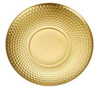 Sosoport Plateau à Dessert Rond en Acier Inoxydable Or, Créatif et Sûr, Compatible Lave-vaisselle, pour Camping et Service de Fruits ou Desserts
