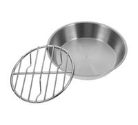 Sosoport Plateau de Cuisson Rond Acier Inoxydable Refroidissement Rigide Petite Maille pour Pâtisserie et Égouttage Bac à Rôtir Multifonction pour Four