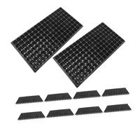 Sosoport Plateau de Germination 10 Pièces 128 Alvéoles Plastique Léger pour Semis Jardinage Bonsaï Favorise Enracinement et Croissance 80G pour Pépinière et Usage Domestique