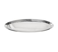 Sosoport Plateau de Service Inox Oval Épais Plateau Métallique pour Fruits et Rangement Bureau pour Cuisine et Réception