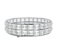 Sosoport Plateau Décoratif Miroir Argenté pour Présentation de Bonbons et Desserts Plateau de Service Élégant Cuisine Salon et Coiffeuse Polyvalent pour Rangement et Décoration