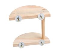 Sosoport Plateforme Réglable en Demi-Cercle pour Hamster Chinchilla Gerbille Accessoire pour Cage en Bois avec Montage Facile