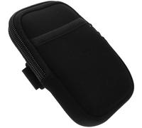 Sosoport Pochette Isotherme en Néoprène Noire Anti-dérapante Double Poche et Sangle Réglable pour Bouteille d'eau, Accessoire Pratique pour Randonnée, Cyclisme et Activités en Plein Air