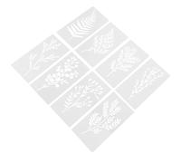 Sosoport Pochoirs Réutilisables pour Peinture de Fleurs et Feuilles Sauvages Lot de 8 Modèles PET 15X75 CM Lavables et Adaptés aux Loisirs Créatifs Décoration DIY sur Bois Toile et
