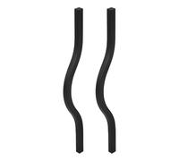 Sosoport Poignée de Tiroir Métallique Noire 200 MM Lot de 2 Poignées Allongées Incurvées Solides pour Armoire Commode et Meuble Cuisine - Design Moderne Usage Polyvalent Remplacement