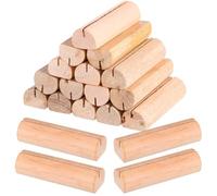 Sosoport Porte-Cartes de Table en Bois Naturel, Lot de 20 Pinces à Cartes de Visite Vintage, Support Numéro de Table et Porte-Noms pour Mariage, Fête Champêtre et Événements, Accessoire