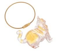 Sosoport Porte-clés Capsule Souvenir Poils Chats Boîte de Rangement Transparente pour Mémoire Animaux Collection Portative Rangement Facile