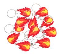 Sosoport Porte-clés Pompier Flamme 10 Pièces, Décoration Fête Thème Pompiers, Plastique Résistant, Accessoire Présent Invités, Fête Anniversaire Garçon Et Filles