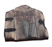 Sosoport Porte Féerique Miniature pour Décoration de Jardin Porte Bois Artisanale Ornement de Jardin