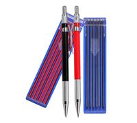 Sosoport Porte-Mines de Charpentier 20 Automatique avec Recharges Noires et Rouges Crayon de Charpentier Multifonction pour Dessin Technique Coffret Pratique pour Artisanat et