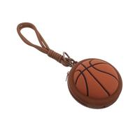 Sosoport Porte-Monnaie en Silicone Rond de Ballon de Basket, Design Compact et Style Sportif Créatif, pour Clés et Monnaie, Utilisation Quotidienne et Paquet à Dos
