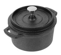 Sosoport Pot à Lait en Fonte sans Revêtement 10 Cm, Casserole Mini pour Préparation Alimentaire Bébé, Cuisson Lait et Soupe, Casserole en Métal Résistante et Polyvalente avec Double