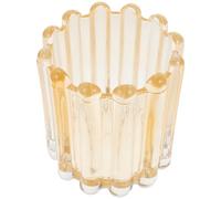 Sosoport Pot à Pinceaux de Maquillage en Verre Épais Grand Format Ambre Organiseur Multifonction pour Pinceaux Crayons et Peignes Accessoire Pratique pour Rangement Bureau et Salle de