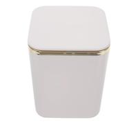 Sosoport Poubelle Carrée de Comptoir en Pp Blanc, Mini Conteneur Simple