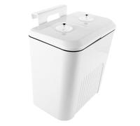 Sosoport Poubelle Cuisine Double Compartiment Murale Blanche avec Couvercle Double Abattant Séparation Sèche et Humide pour Cuisine Salon Salle de Bain