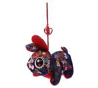 Sosoport Poupée De Lapin en Peluche Poupée du Nouvel an Lunaire Décor du Nouvel an Jouets en Peluche du Nouvel an Chinois Année De La Poupée Lapin De Poupée Animale Bleu Coton PP