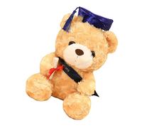 Sosoport Poupée Dr Ours Graduation Bear Pluce Ours en Peluche Ours de Remise des diplômes Enfants Filles Pluxes d'ours Peluche en Peluche Petit Ours de Graduation Coton PP Brun