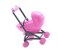 Sosoport Poussette Simulée Nursery Poussette De Poupée Jouer Enfant en Bas Âge Poussettes Maison De Poupées Poupée Flâner De Voiture pour Bébé De Crèche Bébé Plastique Rose
