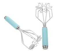 Sosoport Presse-purée en Acier Inoxydable 2 Pièces Poignée en Silicone, Portable et Sécurisé, pour Pommes de Terre Pressées Cuisine
