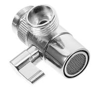 Sosoport Raccord de Robinet en Y en Laiton Massif Embouts Aluminium Adaptateur 3 Voies pour Tuyau d'Évier Répartiteur d'Eau 1 Entrée 2 Sorties Compatible la Cuisine et Salle de Bain