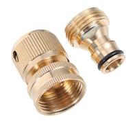 Sosoport Raccord Rapide de Tuyau D’arrosage en Laiton 3/4 Pouces | Kit de Connexion et Déconnexion, Étanchéité Fiable, pour Jardinage, Robinet et Dispositif D’arrosage