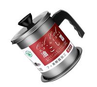 Sosoport Récipient à Graisse de Bacon en Acier Inoxydable 1,4l avec Passoire Intégrée pour Séparer Morceaux, pour Huile de Cuisson Cuisine Plusieurs styles