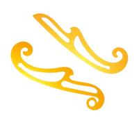 Sosoport Règle Courbe Multifonctionnelle Jaune en Plastique 2pcs pour Couture DIY Dessin Col de Poche Confortable à Saisir