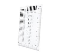 Sosoport Règle de Détection de Défauts Transparent pour Mesures Précises Jauge de Sec Multipurpose Outil de Mesure Compact et Portable pour Cartes de Poitrine et Évaluations de Défauts