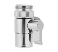 Sosoport Répartiteur de Robinet Cuivre Argenté à Sortie Latérale | Cœur Lisse, Poignée Métallique Rotative, Résistance à Corrosion, Débit Régulier, Salle de Bain et Appartement