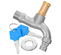 Sosoport Robinet Garantissant la Sécurité de L'eau la Maison Antivol en Cuivre 1/2 Pouce Design Simple et Pratique Clé pour Machine à Laver et Jardin