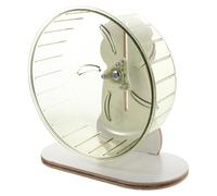 Sosoport Roue d'exercice Silencieuse pour Hamster 18 CM en Plastique Vert avec Support Blanc Roue d'Intérieur pour Petits Animaux pour Souris Gerbilles et Rongeurs