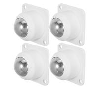Sosoport Roues Adhésives Universelles Blanches 4 Pièces Roulette de Meuble Pivotante Auto-adhésive Ensemble de Roulettes Compacts pour Meubles de Bureau et Ustensiles à Roulement