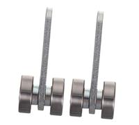 Sosoport Roulettes pour Portes Coulissantes en Acier C30 Double Galet 22 MM 2 Pièces Chariot à Double Roulement pour Portes Coulissantes