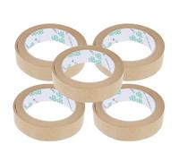 Sosoport Ruban Adhésif Kraft 18 MM X 30 M Lot de 5 Rouleaux Ruban Adhésif en Papier Kraft Gommé Auto-Adhésif pour Emballage et Fermeture de Boîtes Usage Bureau et Expédition