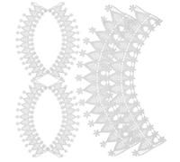 Sosoport Ruban de Garniture Décorative Blanc en Fibre de Lait, 6 Pièces, Multifonction, Coupable et Non Irritant, pour Couture, Vêtements et Loisirs Créatifs