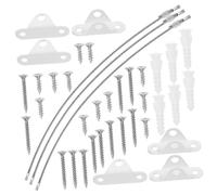 Sosoport Sangles De Sécurité Pour Meubles Garçon Et Filles, 6 Pièces 3 Câbles Inox Réglables, Lot Anti-basculement Blanc, Protection Meubles Bureau Commode Armoire, Kit Ancrage Sécurité Maison