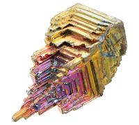 Sosoport Spécimen de Cristal de Bismuth 30-50g Cristal Minéral Multifonction Ornement Décoratif de Bureau et Maison Délicate pour Décoration de Table et Collection