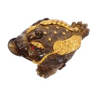 Sosoport Statue Grenouille avec Résine Décoration Feng Shui Porte-Chance Changeant De Couleur Ornement De Bureau Ou Service à Thé