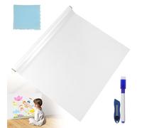 Sosoport Sticker Tableau Blanc Électrostatique 45X200 CM Autocollant Mural Effaçable à Sec PVC Tableau Blanc Grand Format pour Bureau Salle de Classe et Dessin Réutilisable sans Abîmer