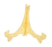 Sosoport Support de Alliage de Zinc Doré Petit Modèle Chevalet Robuste pour Cadres Photo Assiettes et Objets Décoratifs Stand de Table Élégant pour Maison et Bureau