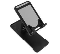 Sosoport Support de Téléphone Portable Pliable Réglable en Aluminium Couleur Noir Taille Compacte Antidérapant Patin en Silicone pour Bureau et Maison - Support de Téléphone Stable et