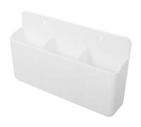 Sosoport Support Mural Adhésif pour Télécommandes TV Climatisation et Ventilateur - Boîte de Rangement 3 Compartiments Noire avec Dos Blanc - Organisateur pour Chambre Salon et Bureau