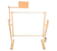 Sosoport Support pour Cadre à Tapisserie en Bois Beige Réglable Rotation à 360° pour Passionnés de Broderie Offrant Une Plateforme Stable Design Élégant pour Point de Croix