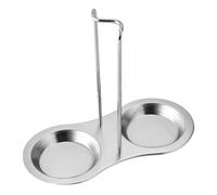 Sosoport Support pour Couvercle de Casserole en Acier Inoxydable Porte-Cuillère Amovible Plateau Récupérateur d'Eau Organiseur Ustensiles Cuisine Compact Plan de Travail