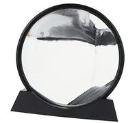 Sosoport Tableau Décoratif Paysage de Sable 3D en Sablier Noir Sable Mouvant, Ornement Créatif en Abs et Eau pour Salon et Occasions Spéciales