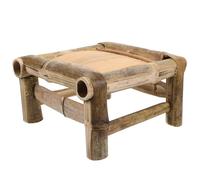 Sosoport Tabouret Garçon Fille en Bambou Tressé, Petit Marchepied Portable | Assise Rustique Finement Polie, Bords Lisses, Surface Sûre Près du Lavabo, Canapé ou Toilettes, Format Pratique