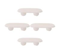 Sosoport Tampon abattant WC accessoire WC blanc ABS 4 pièces, coussinets de protection et stabilisation, pour siège de toilette et usage domestique
